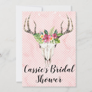 Boho Island Skull-Brautparty Einladung