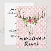 Boho Island Skull-Brautparty Einladung (Vorne/Hinten)