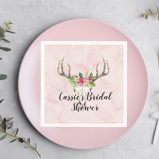 Boho Island Skull-Brautparty Serviette