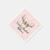 Boho Island Skull-Brautparty Serviette (Ecke)