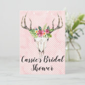 Boho Island Skull Einladung (Stehend Vorderseite)