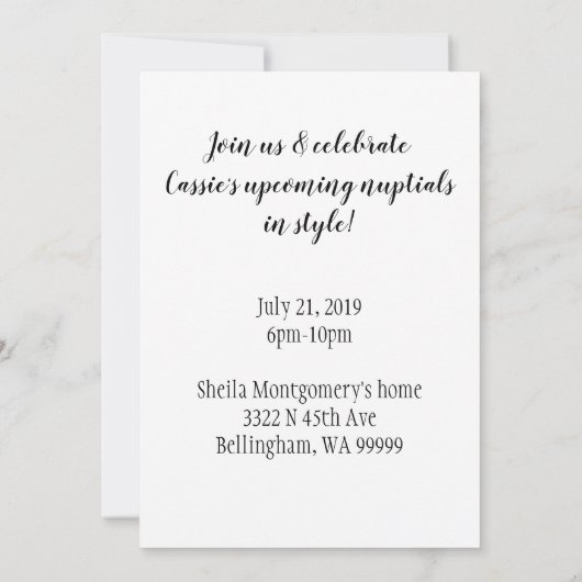 Boho Island Skull Einladung (Rückseite)