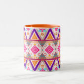 Boho Island Tribal Summer Zweifarbige Tasse (Mittel)