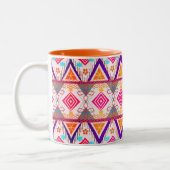 Boho Island Tribal Summer Zweifarbige Tasse (Links)
