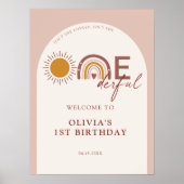 Boho ist nicht She Onederful 1st Birthday Arch Wil Poster (Vorne)