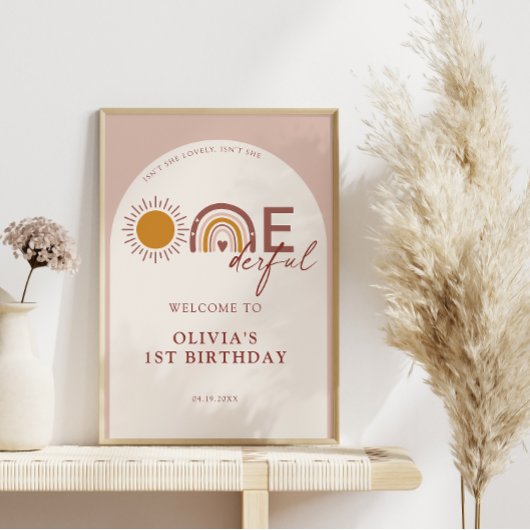Boho ist nicht She Onederful 1st Birthday Arch Wil Poster