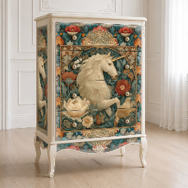 Boho Jade und Gold Einhorn Blumenjugend Seidenpapier