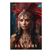 *~* Boho JANUARY Headdress GARNET AP53 Foto Print (Vorne)
