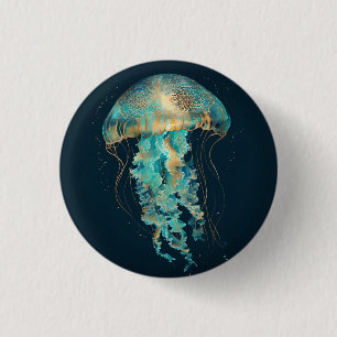 Boho Jellyfish   Tiefsee Button