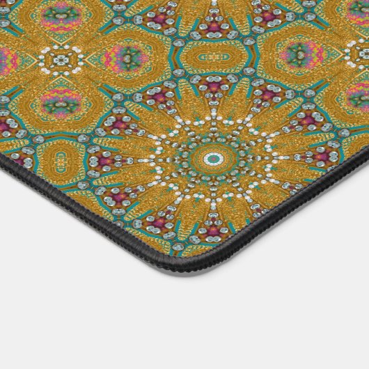 Boho Jewel Mandala Pattern Schreibtischunterlage (Ecke)