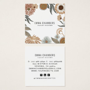 Boho Jewelier Designer Karten für Blumenmuster-Qua