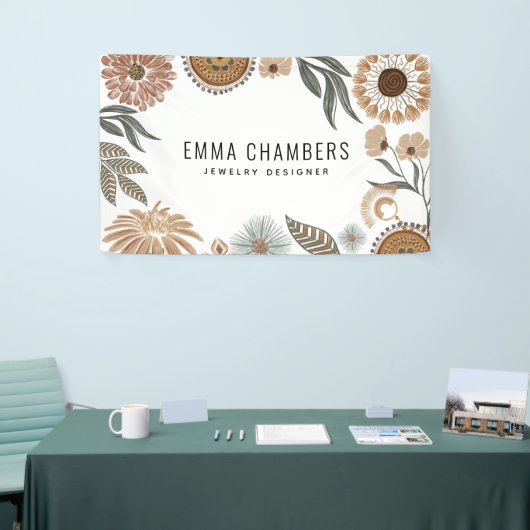 Boho Jewelry Designer Floral  Banner (Messeveranstaltung)