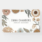 Boho Jewelry Designer Floral  Banner (Horizontal)