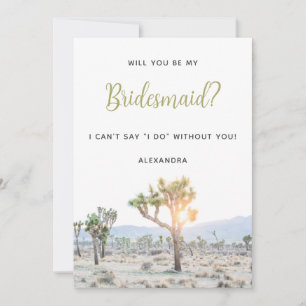 Boho Joshua Tree Werde meine Brautjungfer Einladung