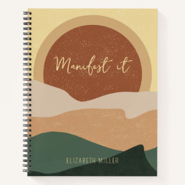 Boho Journal Manifest es, Gesetz der Anziehung Notizblock
