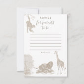 Boho Jungle Animal Safari Baby Showcard Dankeskarte (Vorderseite)
