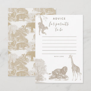 Boho Jungle Animal Safari Baby Showcard Dankeskarte