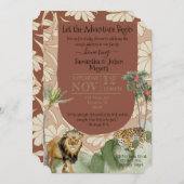 Boho Jungle Babydusche Einladung (Vorne/Hinten)