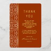 Boho Jungle Beach Wedding Danke Karte (Vorderseite)