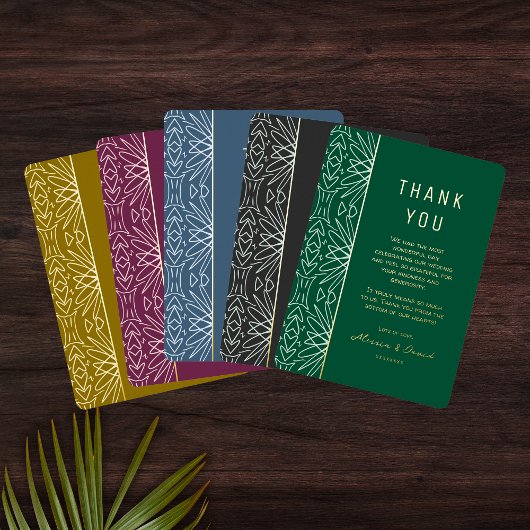 Boho Jungle Beach Wedding Danke Karte