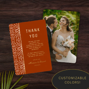 Boho Jungle Beach Wedding Danke Karte