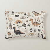 Boho Jungle Dinosaur Pattern Dekokissen (Vorderseite)