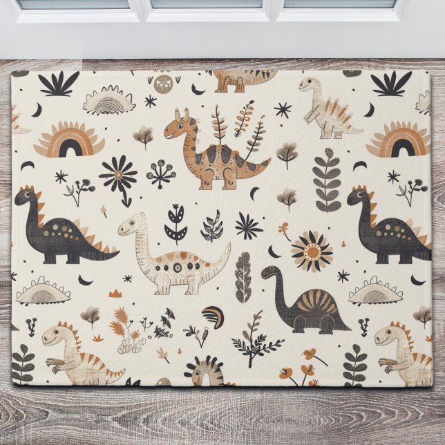 Boho Jungle Dinosaur Pattern Fußmatte (Von Creator hochgeladen)