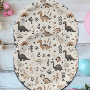 Boho Jungle Dinosaur Pattern Geburtstag Pappteller