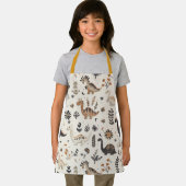 Boho Jungle Dinosaur Pattern Kids Schürze (Insitu)