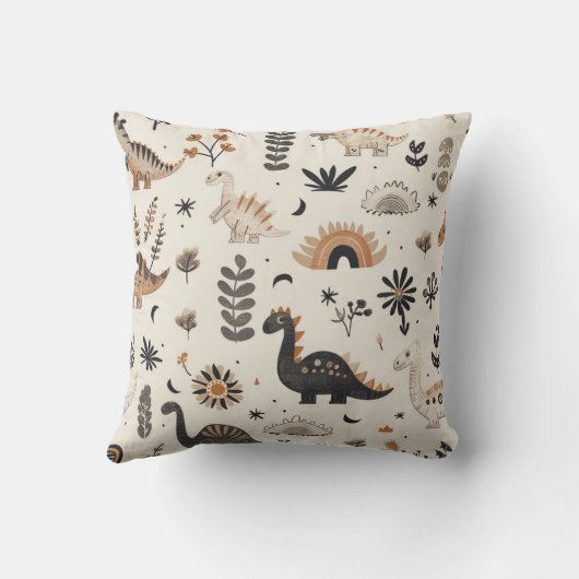 Boho Jungle Dinosaur Pattern Kissen (Rückseite)