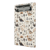Boho Jungle Dinosaur Pattern Mini Klemmbrett (Gewinkelt2)