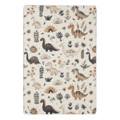 Boho Jungle Dinosaur Pattern Mini Klemmbrett (Rückseite)