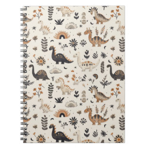 Boho Jungle Dinosaur Pattern Notizblock