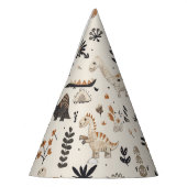 Boho Jungle Dinosaur Pattern Partyhütchen (Links)