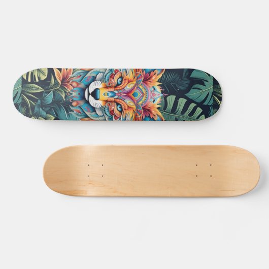 Boho Jungle Fox Skateboard (Horizontal)