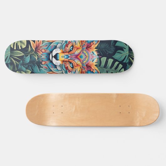 Boho Jungle Fox Wide Street Skateboard (Horizontal)