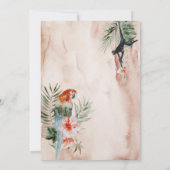 Boho Jungle Retirement Party Watercolor Einladung (Rückseite)