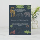 Boho Jungle Safari Baby Boy Geburtsankündigung Einladung (Stehend Vorderseite)