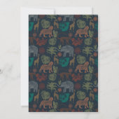 Boho Jungle Safari Baby Boy Geburtsankündigung Einladung (Rückseite)