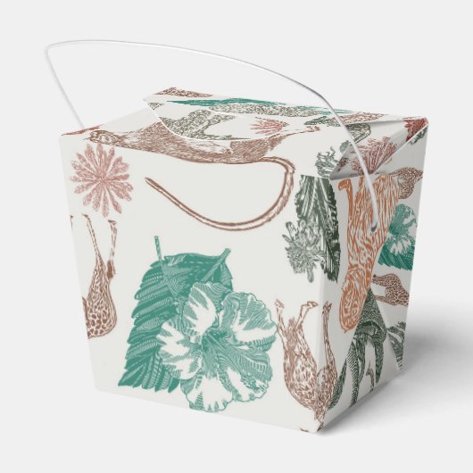 Boho Jungle Safari Baby Dusche Geschenkschachtel (Rückseite)