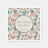 Boho Jungle Safari Baby Dusche Serviette (Vorderseite)