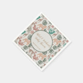 Boho Jungle Safari Baby Dusche Serviette (Ecke)