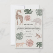 Boho Jungle Safari Baby Dusche Vielen Dank Dankeskarte (Vorderseite)