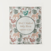 Boho Jungle Safari Baby Dusche Wandteppich (Vorderseite)