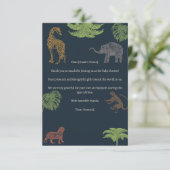 Boho Jungle Safari Babydusche Dankeskarte (Stehend Vorderseite)