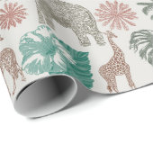 Boho Jungle Safari Geschenkpapier (Rolleneckpunkt)
