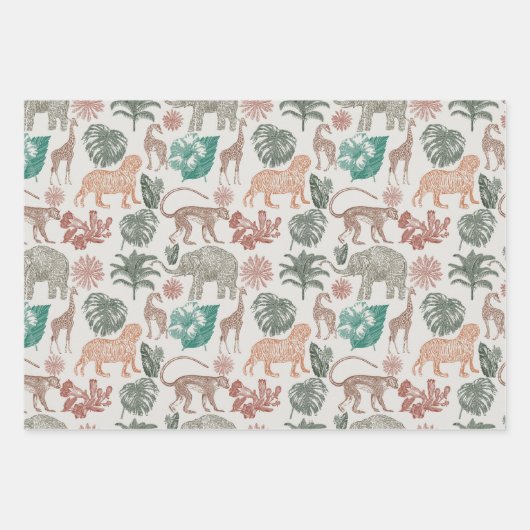 Boho Jungle Safari Geschenkpapier Set (Vorderseite 2)