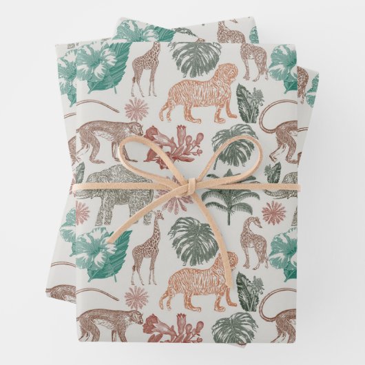 Boho Jungle Safari Geschenkpapier Set (Beispiel)