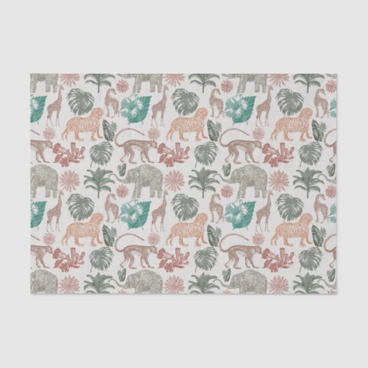 Boho Jungle Safari Seidenpapier (Vorderseite)