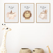Boho Jungle Safari Tiere Personalisiertes Kinderzi Bilderwand Sets